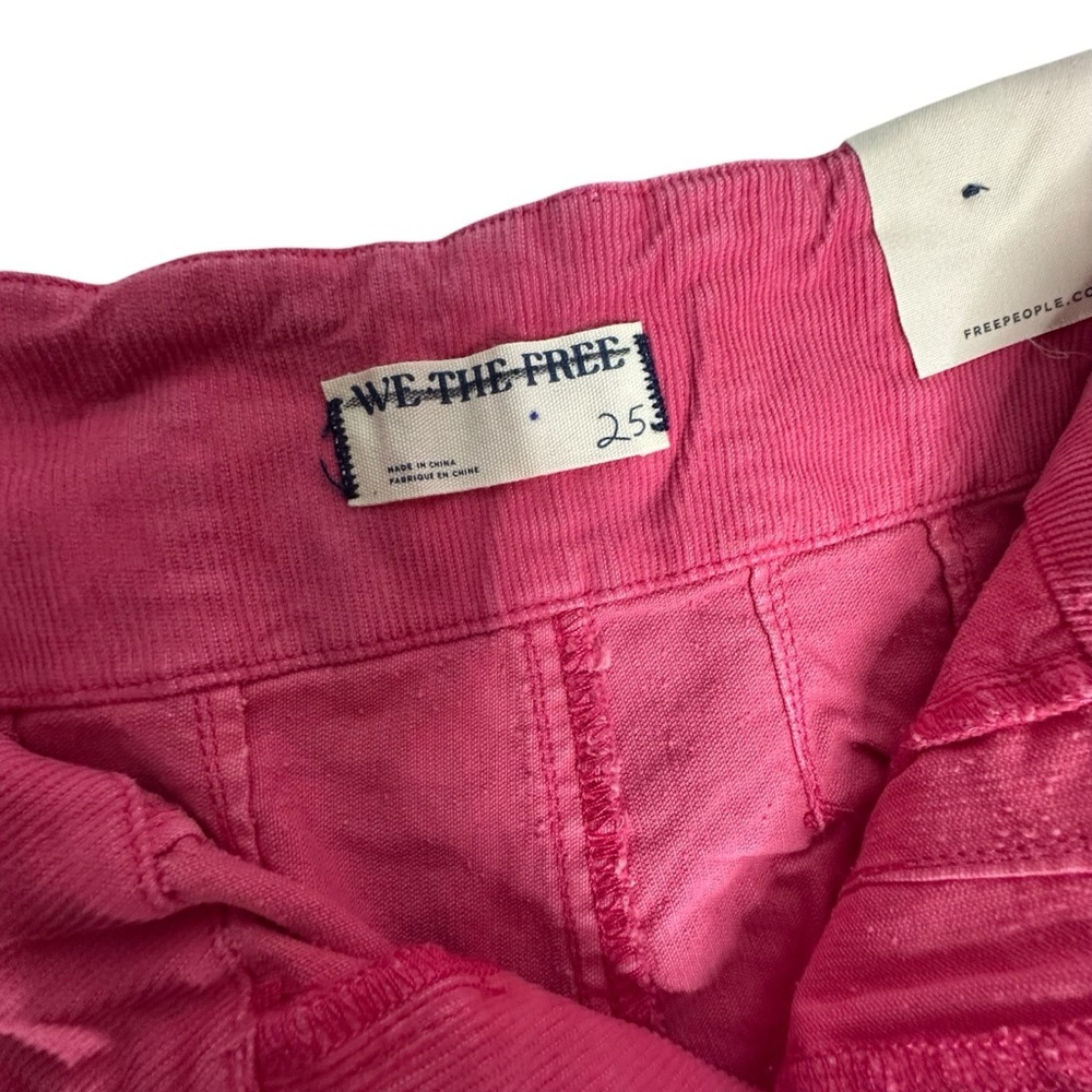 NWT Free People We The Free Jayde Cord Flare Jeans pink rose 25 - Picture 11 of 15